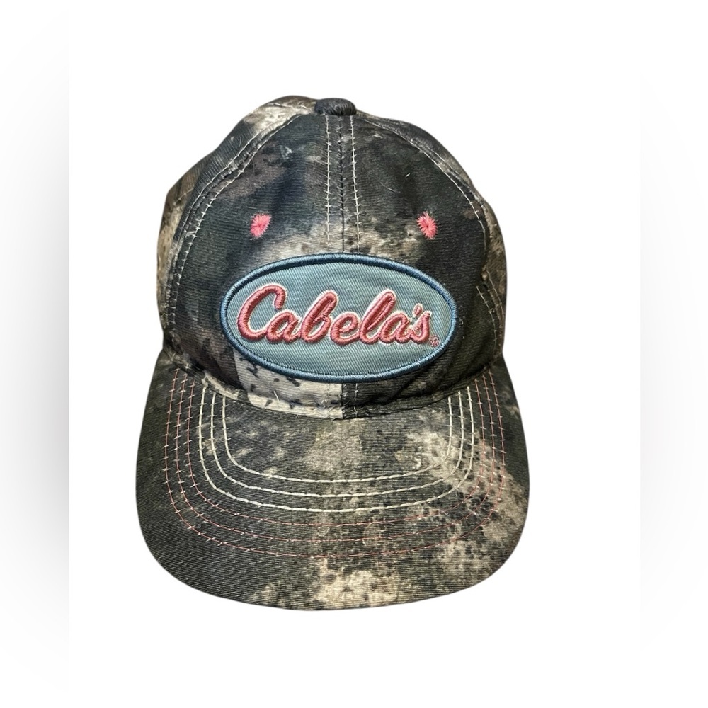 Cabela's Girls Camouflage Hat - Blue and Pink Accents GUC